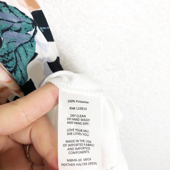 Show Me Your Mumu Heather Floral Halter Maxi Dress Small Steel Magnolia Wedding - Picture 6 of 14